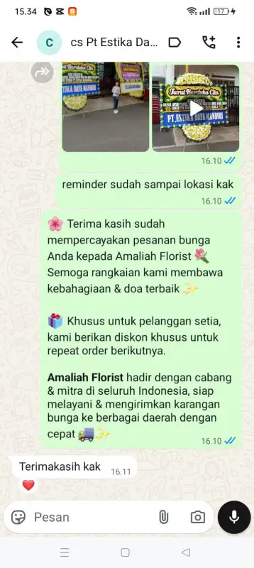 Testimonial Papan Bunga duka KONAWE